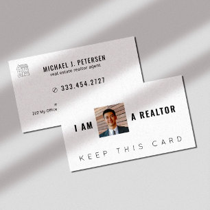 Real estate realtor modern professional photo business card