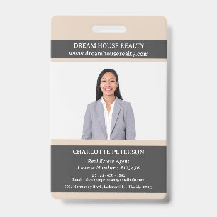 Real Estate Realtor Name ID Badge