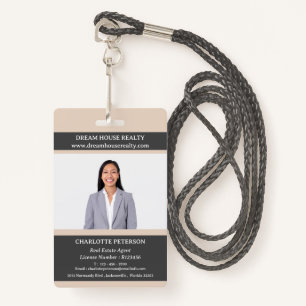 Real Estate Realtor Name ID Badge