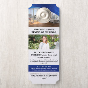 Real Estate Realtor or Real Estate Agent Marketing Door Hanger