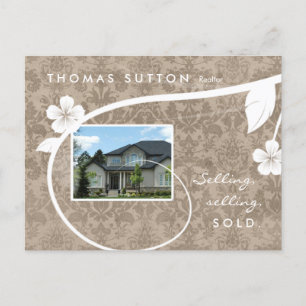 Real Estate / Realtor Postcard Customisable Beige