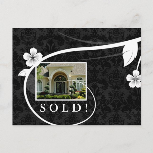 Real Estate / Realtor Postcard Customisable Black (Front)