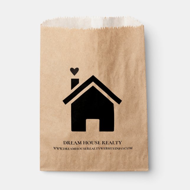 Real Estate Realtor Promotional Advertising   Favour Bags (Front)
