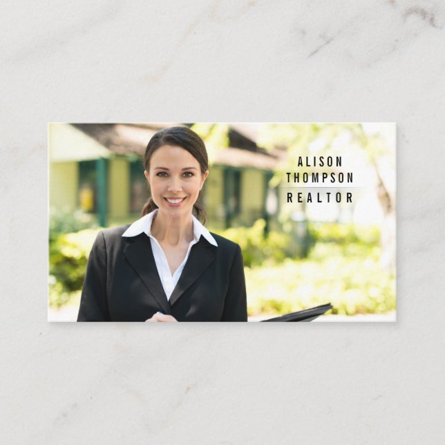 Real Estate Realtor Realty Photo Appointment Business Card (Front)