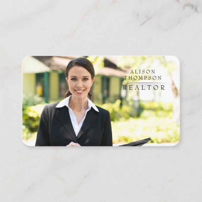 Real Estate Realtor Realty Photo Appointment Business Card (Front)
