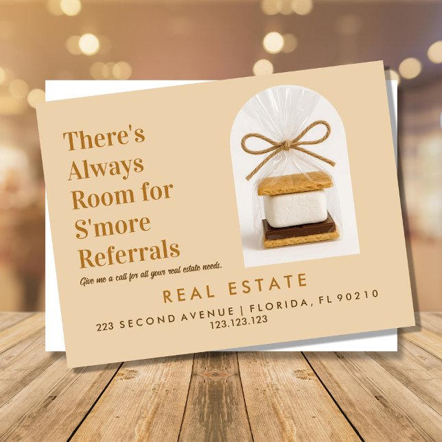 Real Estate Referral Postcard , We Love S’more  (Creator Uploaded)