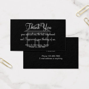 Real Estate Referral Thank Yous Business Card Size