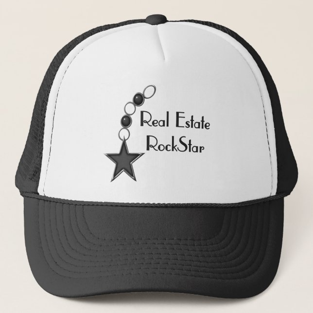 Real Estate Rock Star Trucker Hat (Front)