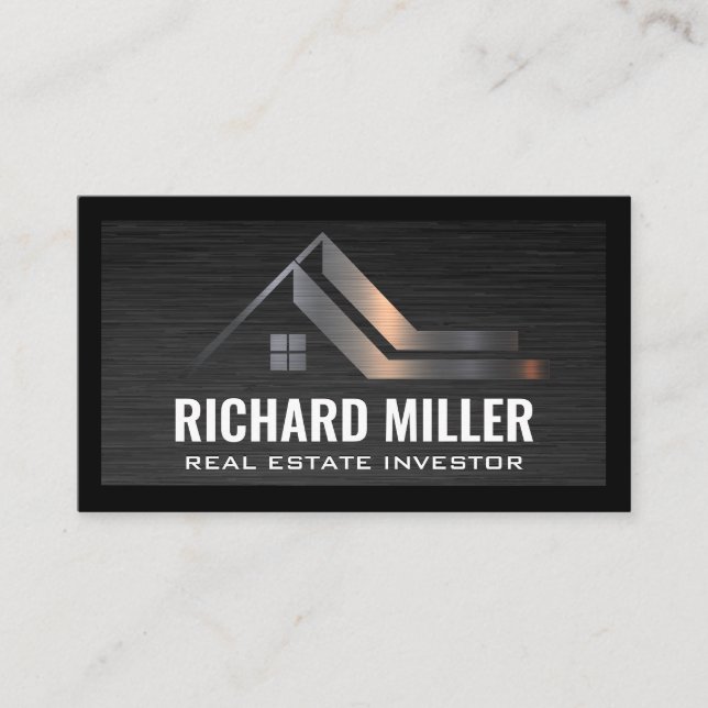 Real Estate Roof | Property Investor Business Card (Front)