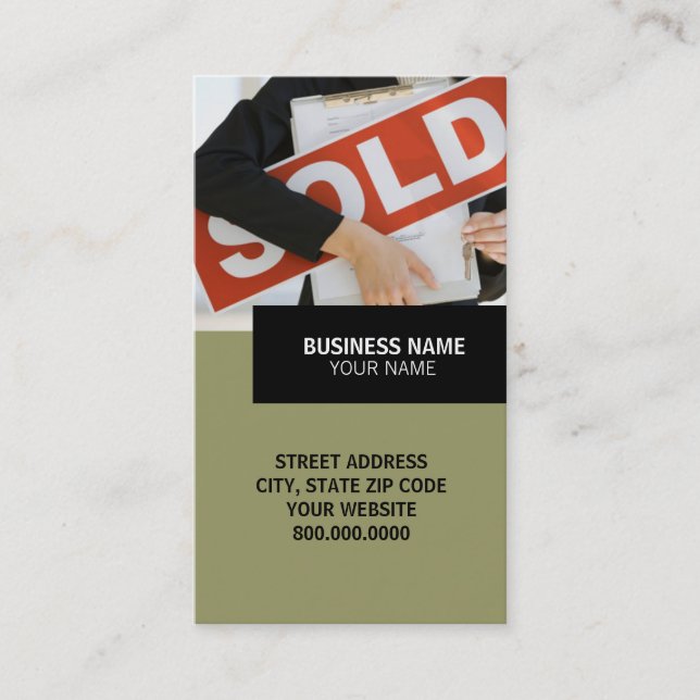 Real Estate Sales Business Card (Front)