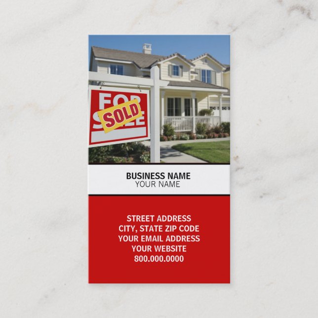Real Estate Sales Business Card (Front)