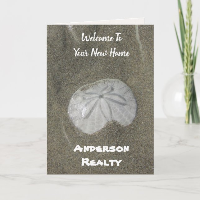 Real Estate Sand Dollar Home Sales Realtor Promo Thank You Card (Front)