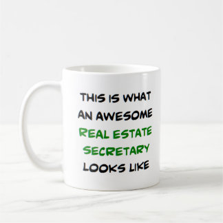 real estate secretary, awesome coffee mug