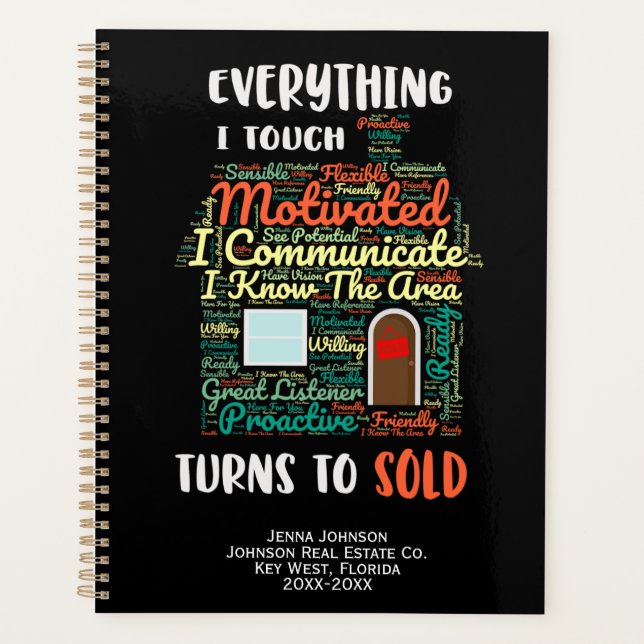 Real Estate Sellers House Selling Word Art Decor Planner (Front)