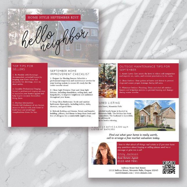 Real Estate September Newsletter Promotional Flyer (Creator Uploaded)