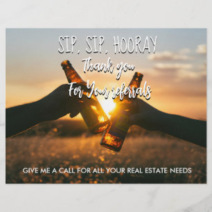 real estate sip sip hooray referrals Announcement Flyer