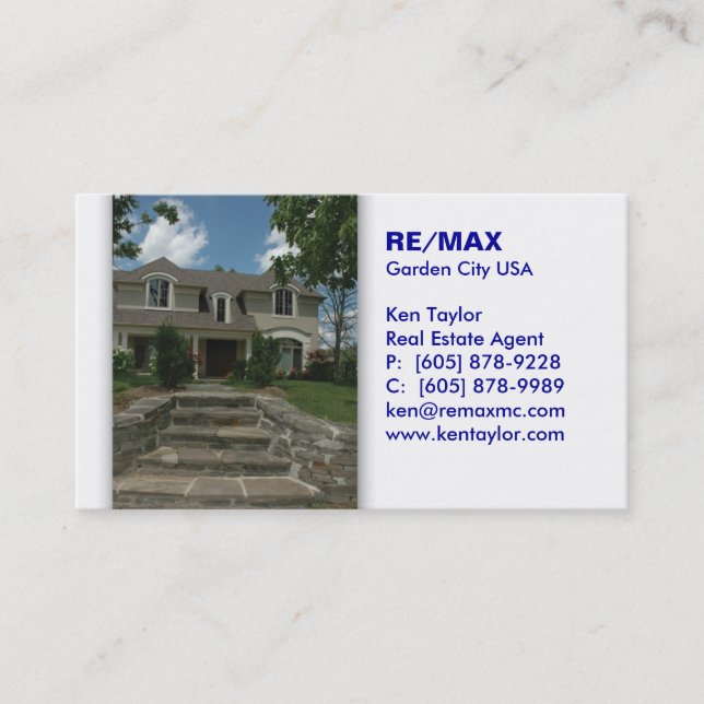 Real Estate Stairs House Business Card (Front)