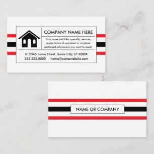 real estate stripes business card