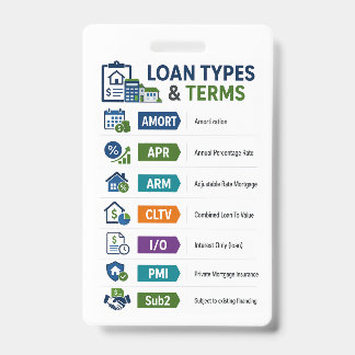 Real Estate Student Reference, Realtor Study Aid ID Badge