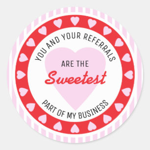 Real Estate Sweetest Valentines Day Thank You Classic Round Sticker