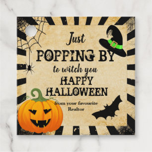 real estate tags, Halloween Pop By Tags, Favo Favour Tags