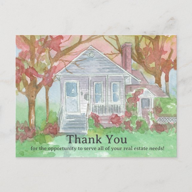 Real Estate Thank You Client Referral  Postcard (Front)