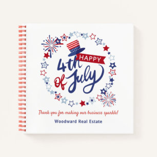 Real Estate Thank You Clients   4th of July  Notebook