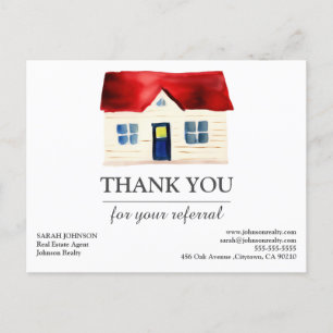 Real Estate Thank You For The Referral Postcard