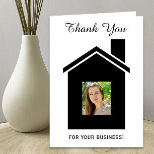 Real Estate Thank You Note Card with Photo