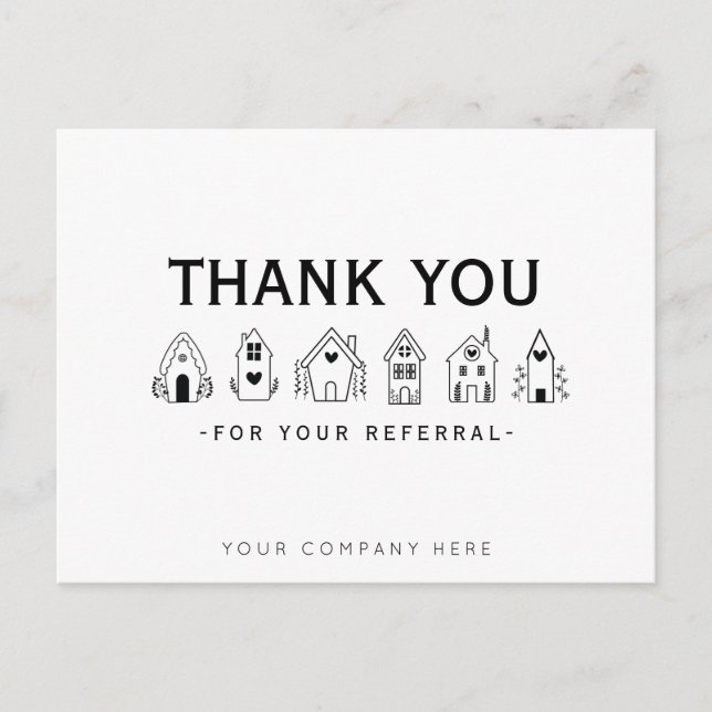 Real Estate Thank You Referral Marketing Postcard (Front)