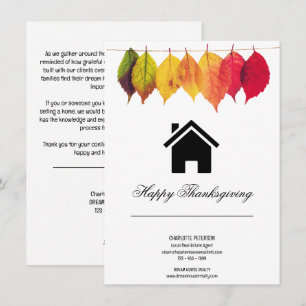 Real Estate Thanksgiving Marketing or Pop By Holiday Card