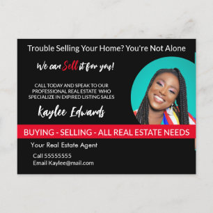 Real estate Trouble selling your home?  Postcard