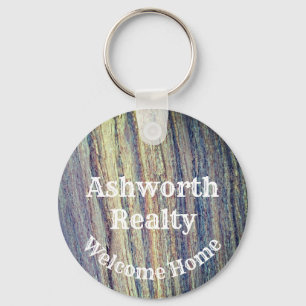 Real Estate Welcome Home Realtor Promotional Key Ring