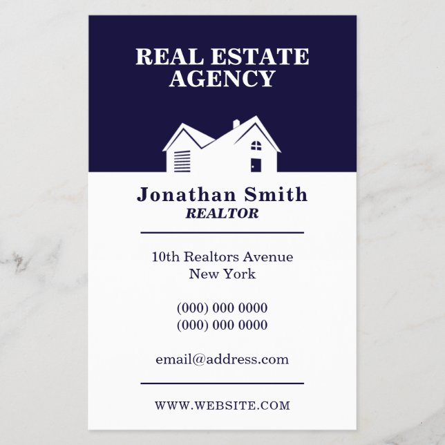Real estate white blue flyer (Front)