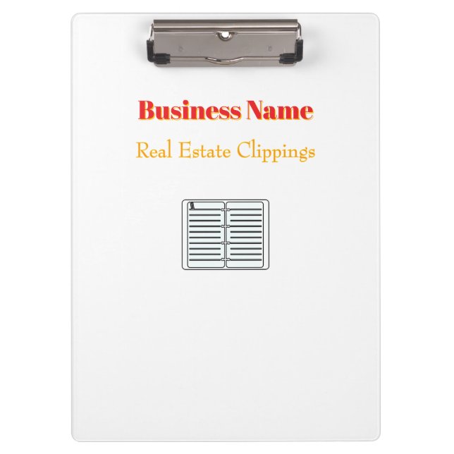 Real Estate White   Clipboard (Front)