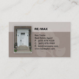 Real Estate White Door Business Card