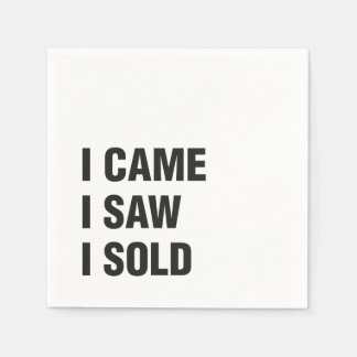 Real Estate White Standard Cocktail Paper Napkins