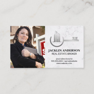 Real Estate Woman Closing Deal   Properties Business Card