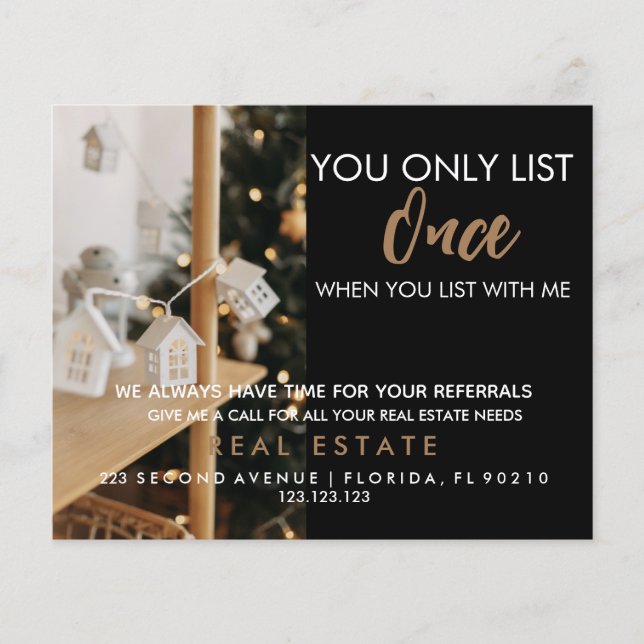 real estate You only list once when you list with  Flyer (Front)