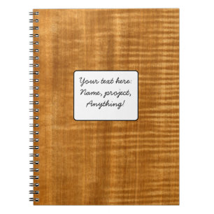 Real Figured Douka Veneer Woodgrain Notebook