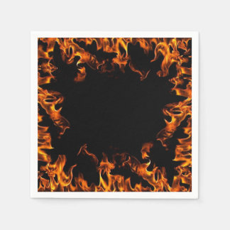real fire flame napkins orange yellow black