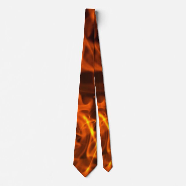 Real Fire Flames Photography Tie (Front)