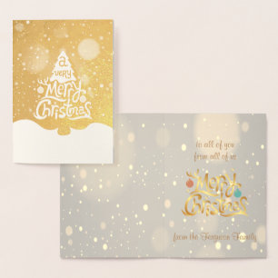 Real Foil A Very Merry Christmas Tree Greeting Foil Card