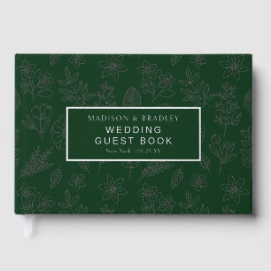 Real Foil Botanical Floral Wedding Guest Book