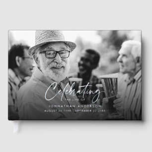 *REAL FOIL* Celebration Of Life Elegant 2-Photo Guest Book