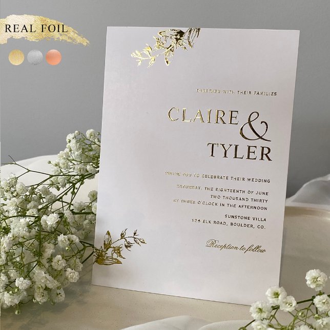 Real Foil Elegant and Simple Typography Wedding (Creator Uploaded)