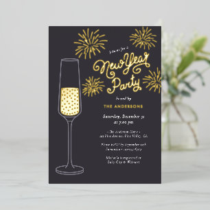 Real Foil Fireworks & Champagne New Year Party