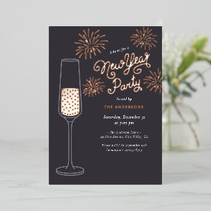 Real Foil Fireworks & Champagne New Year Party