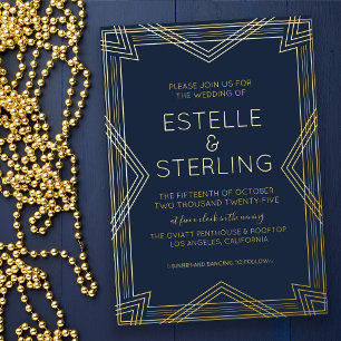 Real Foil Geometric Shape Wedding Photos