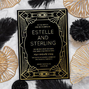 Real Foil Geometric Shape Wedding Photos